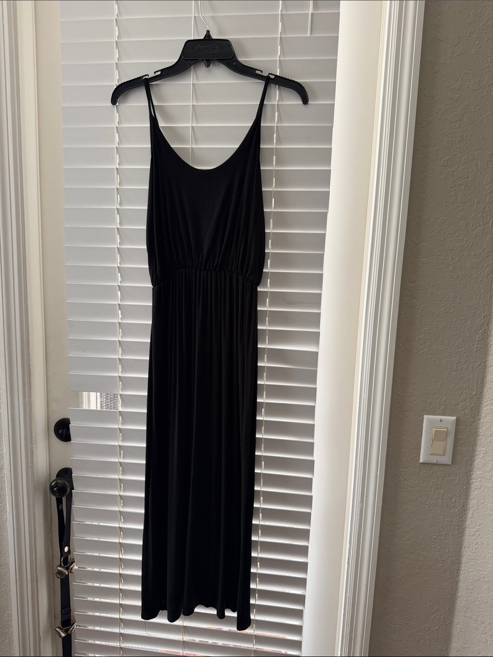 Olivia Rae Black Maxi Slip Dress with Spaghetti Straps